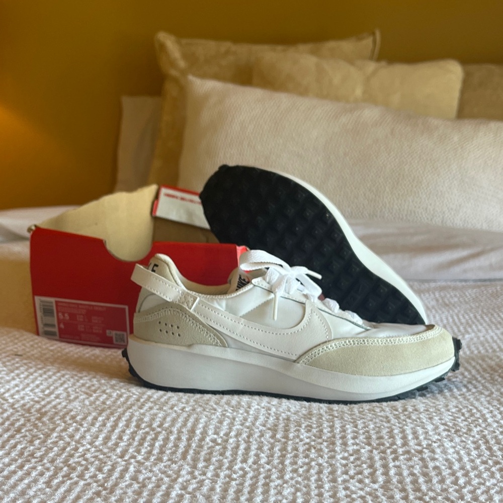 Nike Cream and White Athletic Shoes